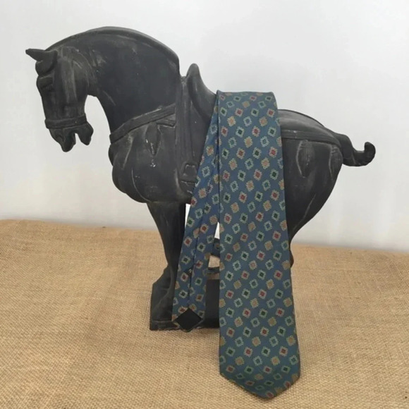 Fendi Vintage Men’s Blue Silk Tie - Picture 1 of 6